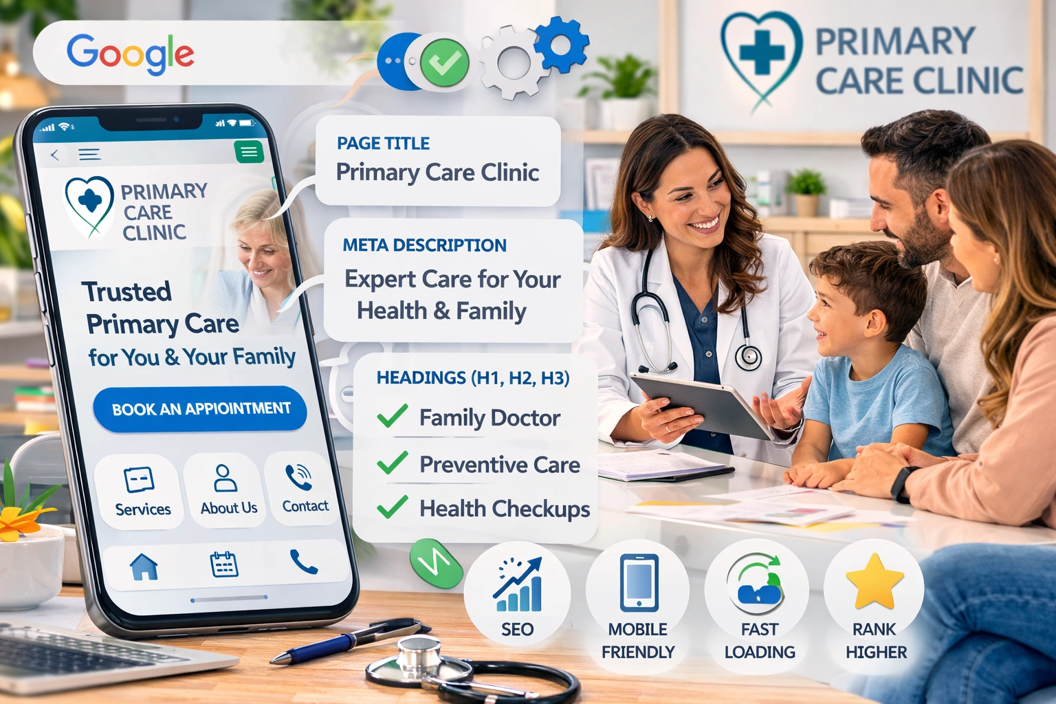 On-Page SEO for a Primary Care Clinic website